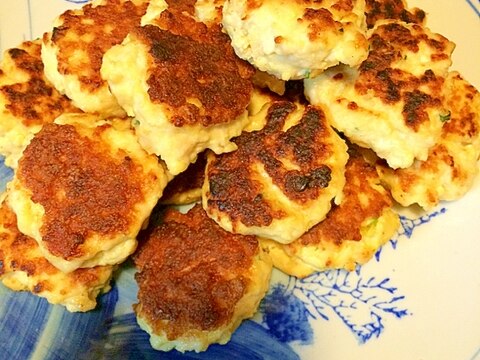 ヘルシー☆豆腐と鶏肉のナゲット☆焼くだけ